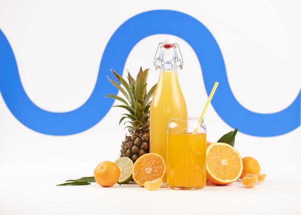 Galactic orange juice and ananas - beverages and drinks calcium